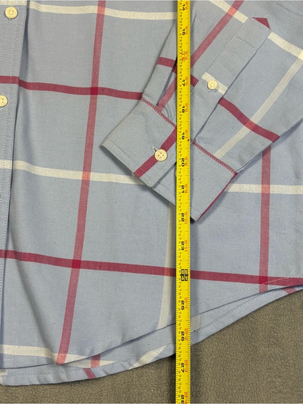 Wrangler 20X Womens L NWT Western Plaid Button Long Sleeve Shirt Blue Y2K - Picture 5 of 10